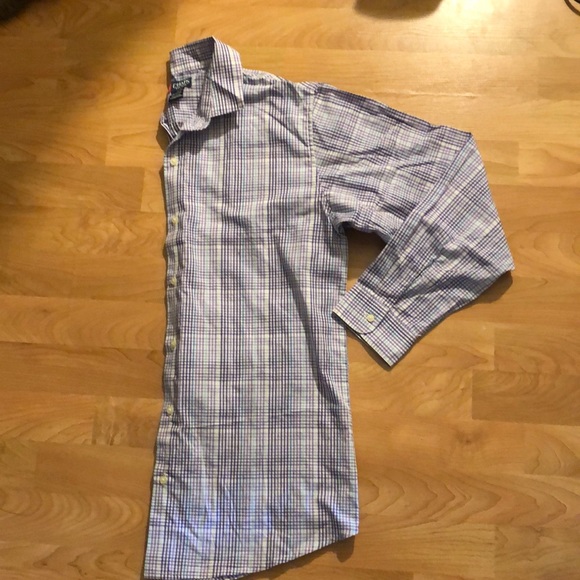 Purple and blue cross striped Chaps button down - Picture 2 of 5